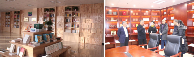 省委常委、省總工會主席馬吉孝同志來我司為全國職工書屋示范點揭牌